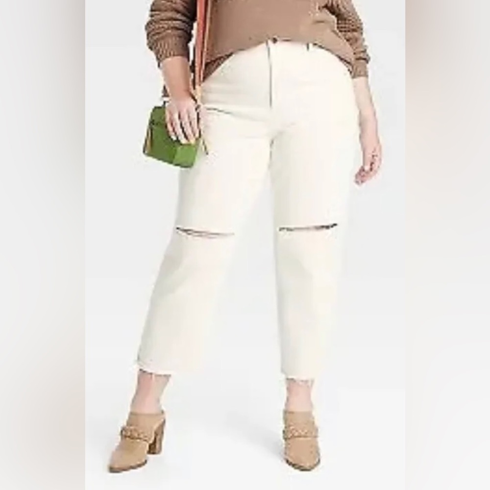 Women's High Rise Vintage
Straight Jeans off-white Size 18